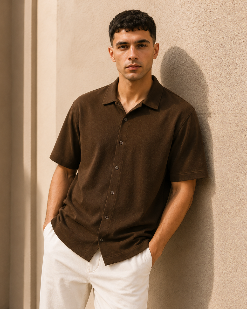 Kevesta Essential Classic Shirt - Chocolate Brown
