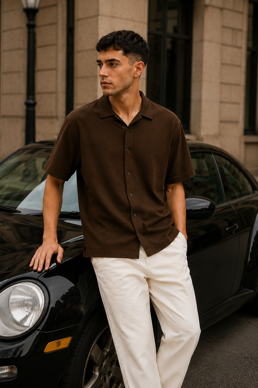 Kevesta Essential Classic Shirt - Chocolate Brown
