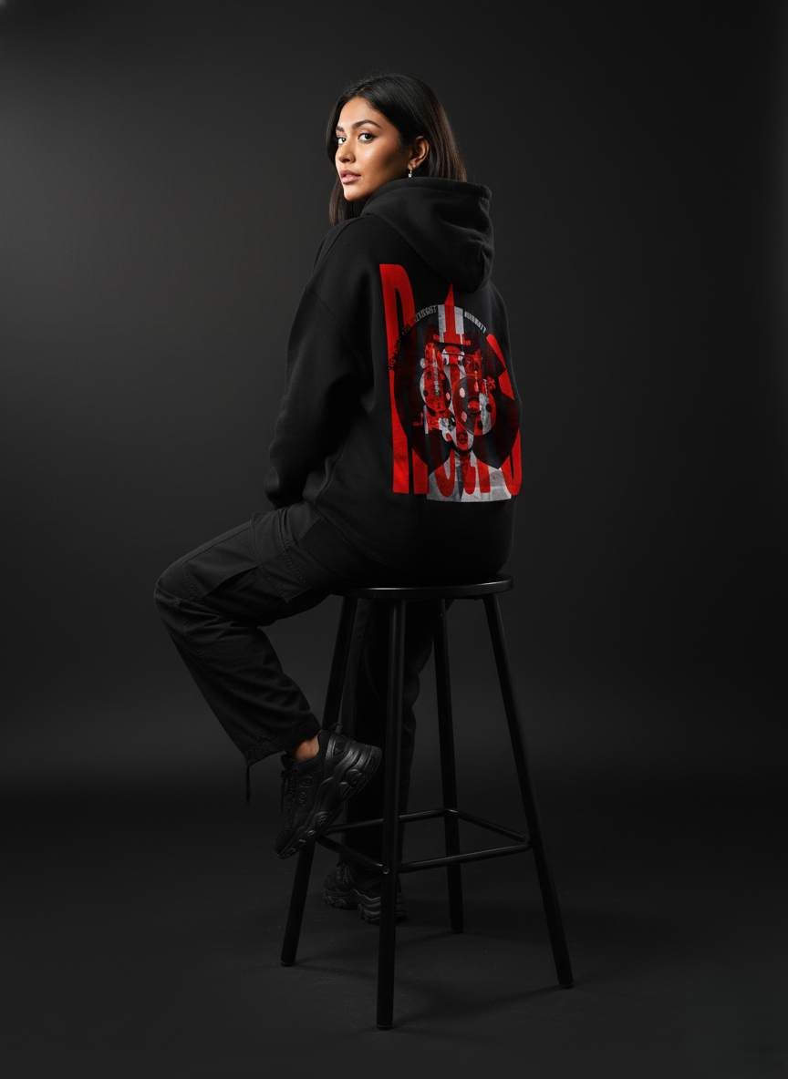 Rebel Face Graphic Streetwear Hoodie
